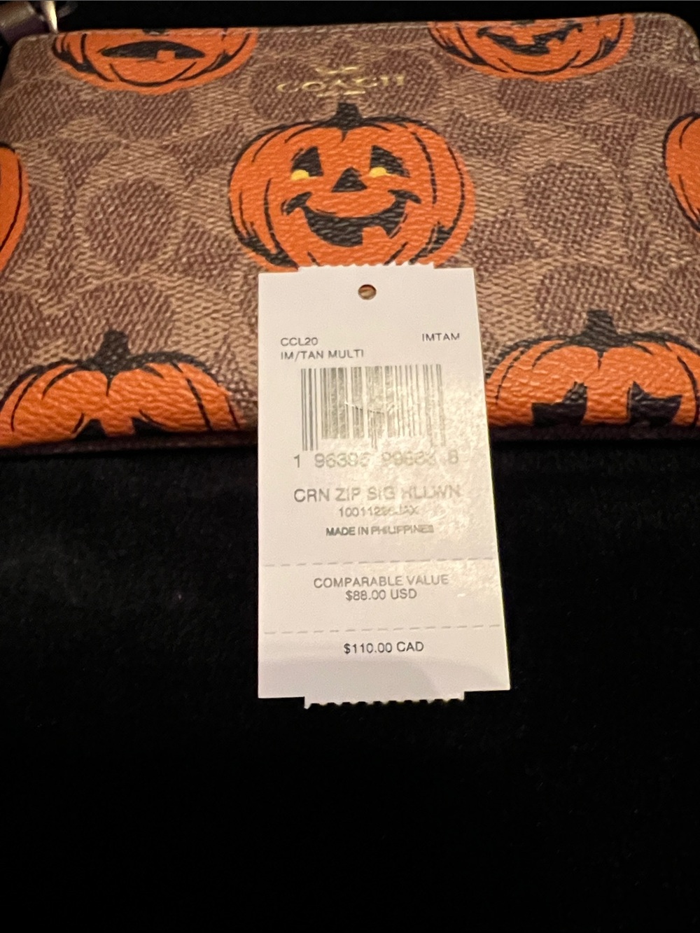 Coach Pumpkin Motif Wristlet — Brown & Orange - Picture 2 of 6